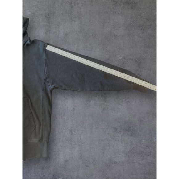 Vtg Champion Reverse Weave Black Hoodie Mens Large Faded Pullover Sweater Y2K - Picture 5 of 9